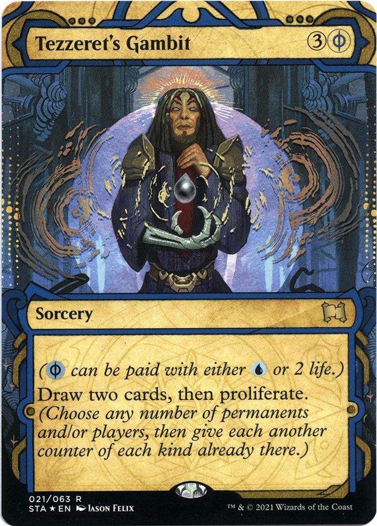 Tezzeret's Gambit (Foil Etched) (21) (Strixhaven: Mystical Archives)