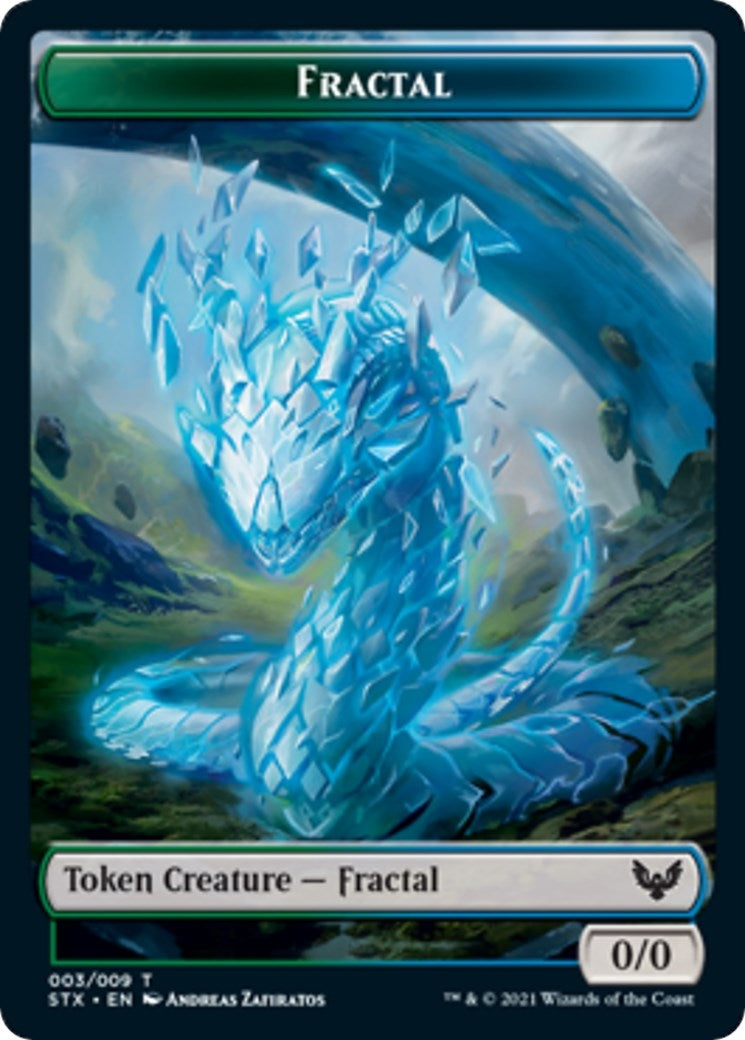 Fractal (3) // Inkling (4) Double-sided Token (3 // 4) (Strixhaven: School of Mages)