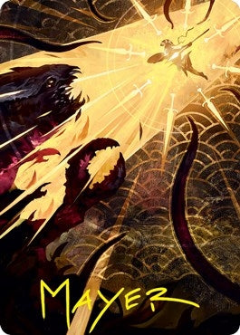 Defiant Strike Art Card (Gold-Stamped Signature) (62) (Art Series: Strixhaven)