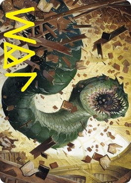 Bookwurm Art Card (Gold-Stamped Signature) (14) (Art Series: Strixhaven)