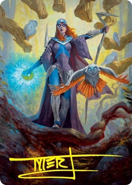 Kasmina, Enigma Sage Art Card (Gold-Stamped Signature) (29) (Art Series: Strixhaven)