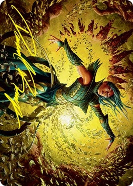 Dragonsguard Elite Art Card (16/81) (Gold-Stamped Signature) (16) (Art Series: Strixhaven)