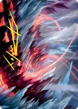 Frostboil Snarl Art Card (Gold-Stamped Signature) (47) (Art Series: Strixhaven)