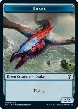 Drake // Elemental Double-sided Token (2 // 2) (Commander 2021)
