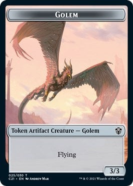 Golem (025) // Thopter Double-Sided Token (25 // 29) (Commander 2021)