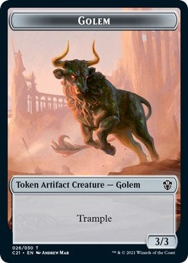 Golem (026) // Thopter Double-Sided Token (26 // 29) (Commander 2021)