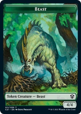 Beast (011) // Insect Double-Sided Token (11 // 17) (Commander 2021)