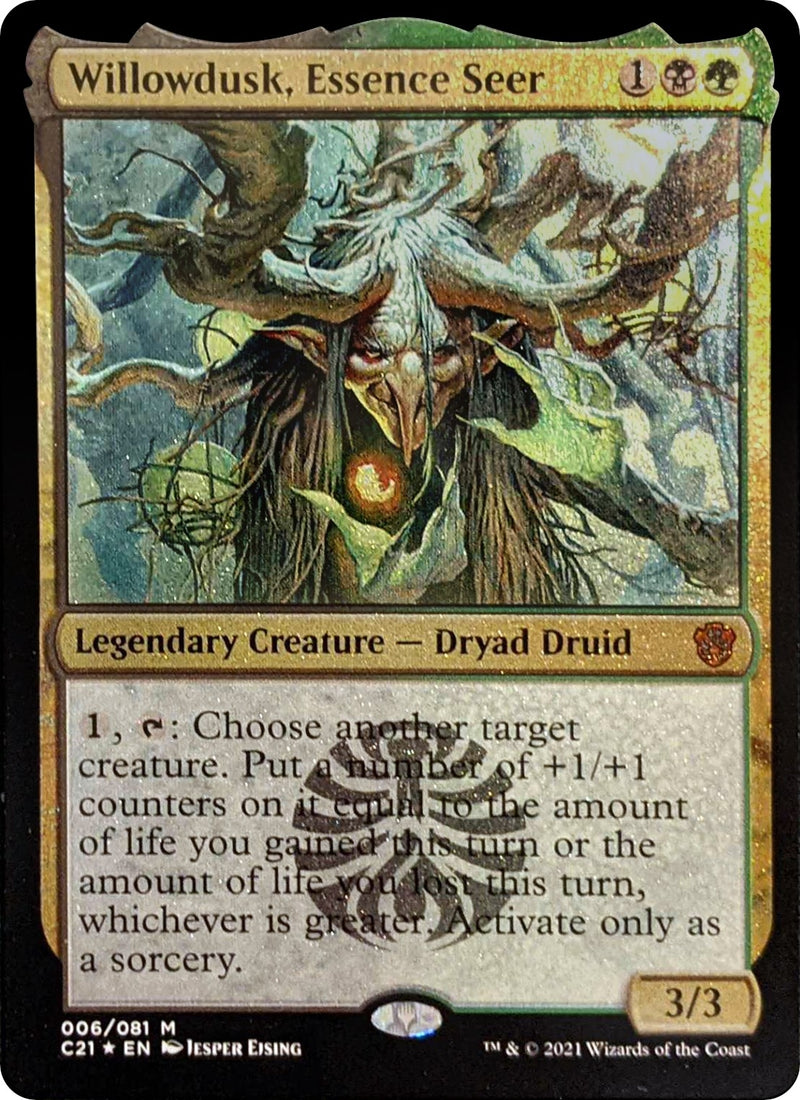 Willowdusk, Essence Seer (Display Commander) - Thick Stock (6) (Commander 2021)
