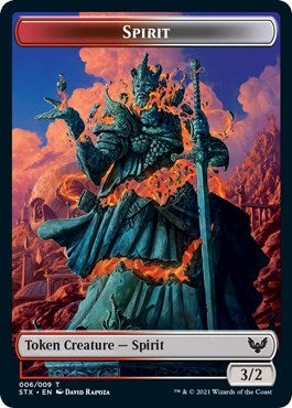 Spirit (6) // Treasure (7) Double-sided Token (6 // 7) (Strixhaven: School of Mages)