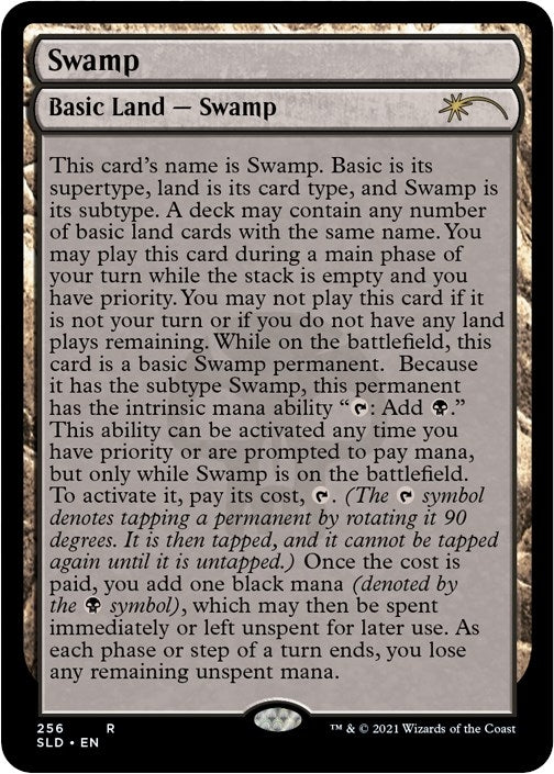Swamp (256) (Full-Text Lands) (256) (Secret Lair Drop Series)