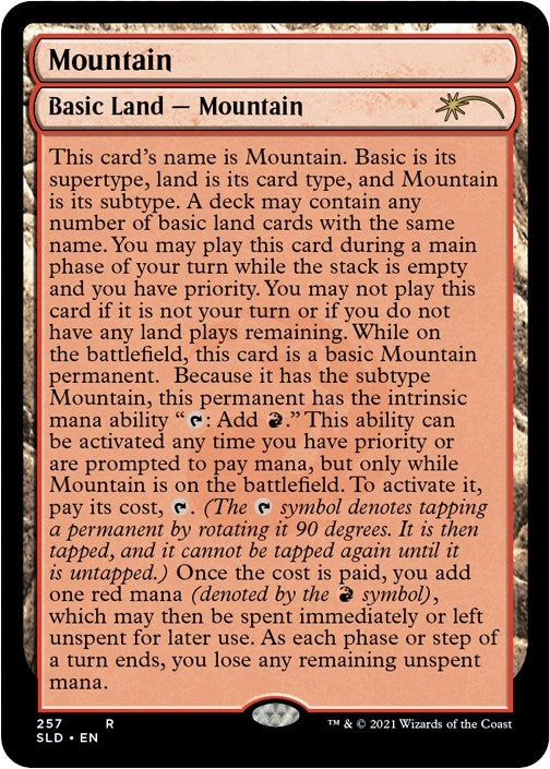 Mountain (257) (Full-Text Lands) (257) (Secret Lair Drop Series)