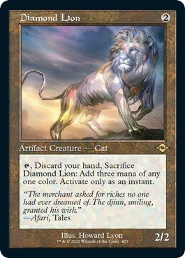 Diamond Lion (Retro Frame) (Foil Etched) (427) (Modern Horizons 2)
