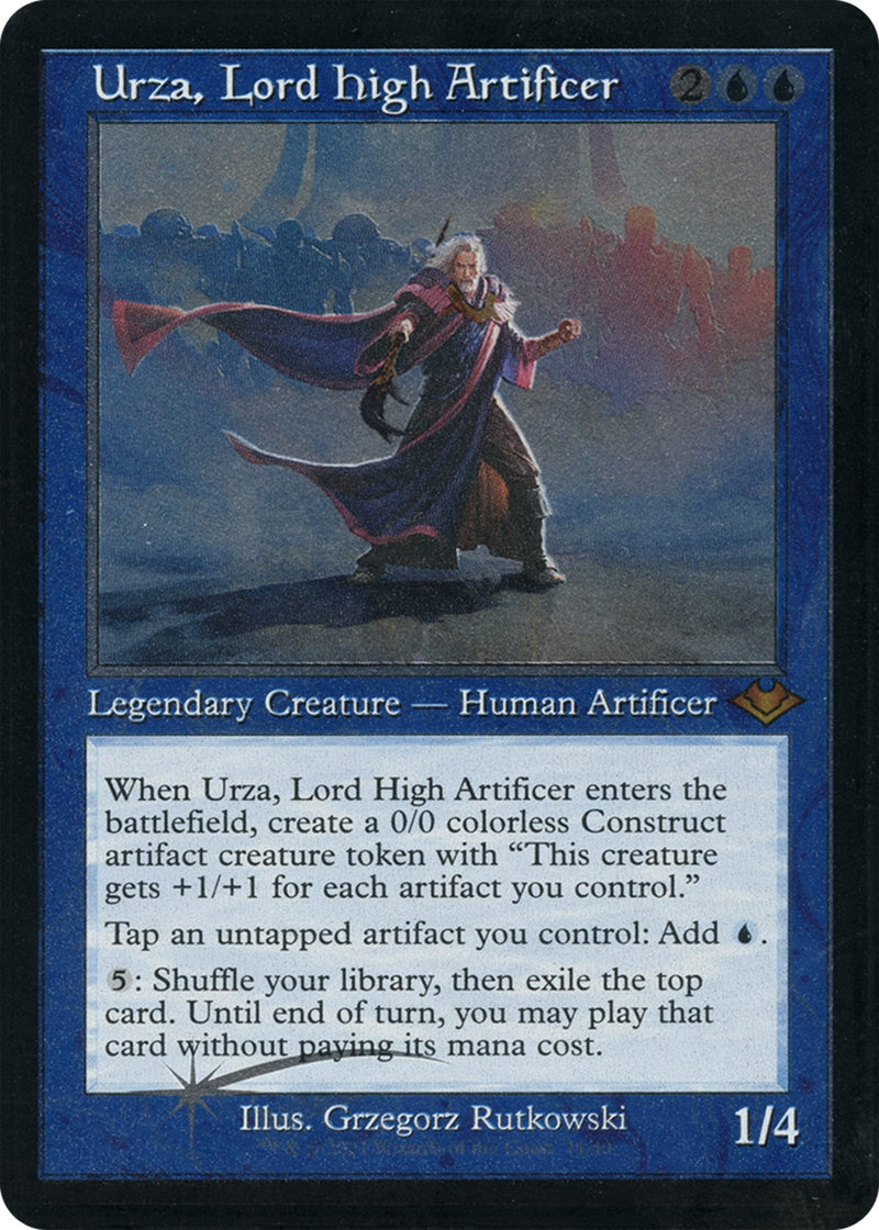 Urza, Lord High Artificer (Retro Frame) (Foil Etched) (11) (Modern Horizons)