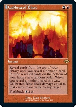 Calibrated Blast (Retro Frame) (Foil Etched) (405) (Modern Horizons 2)