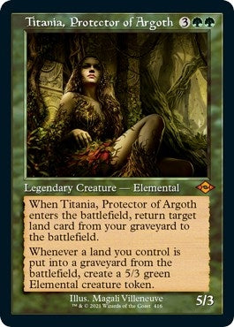 Titania, Protector of Argoth (Retro Frame) (Foil Etched) (416) (Modern Horizons 2)