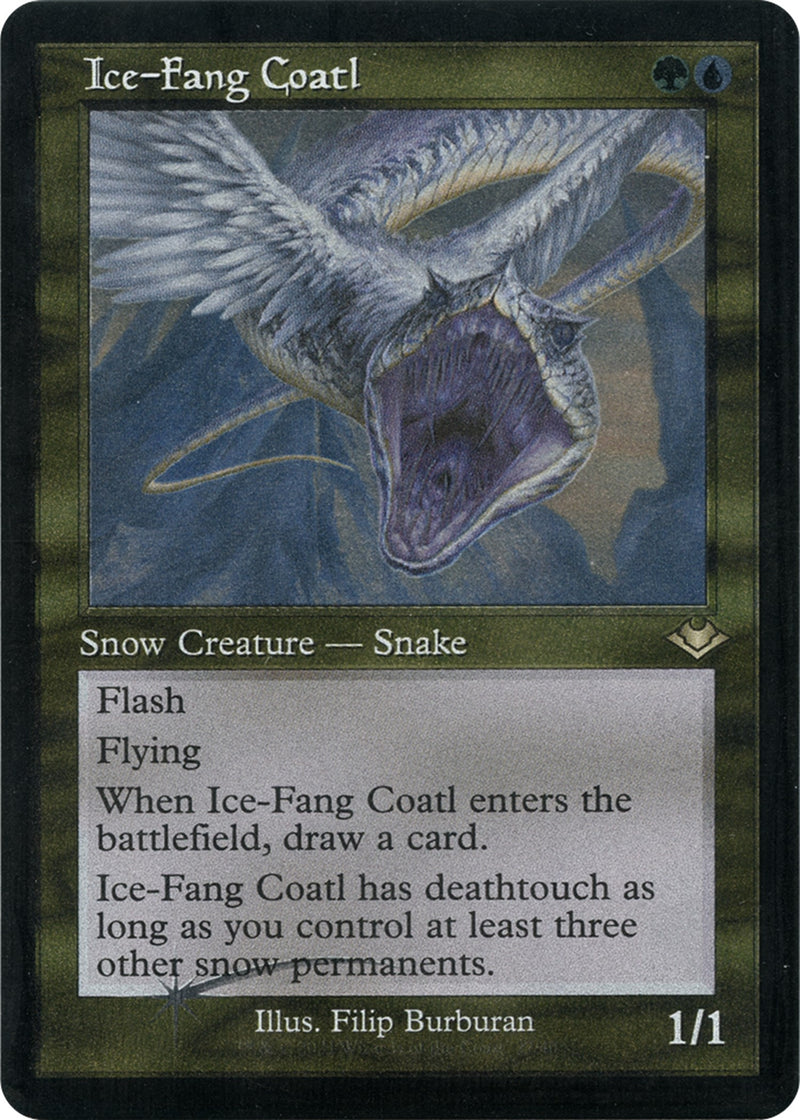 Ice-Fang Coatl (Retro Frame) (Foil Etched) (27) (Modern Horizons)