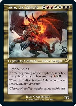 Piru, the Volatile (Retro Frame) (Foil Etched) (422) (Modern Horizons 2)
