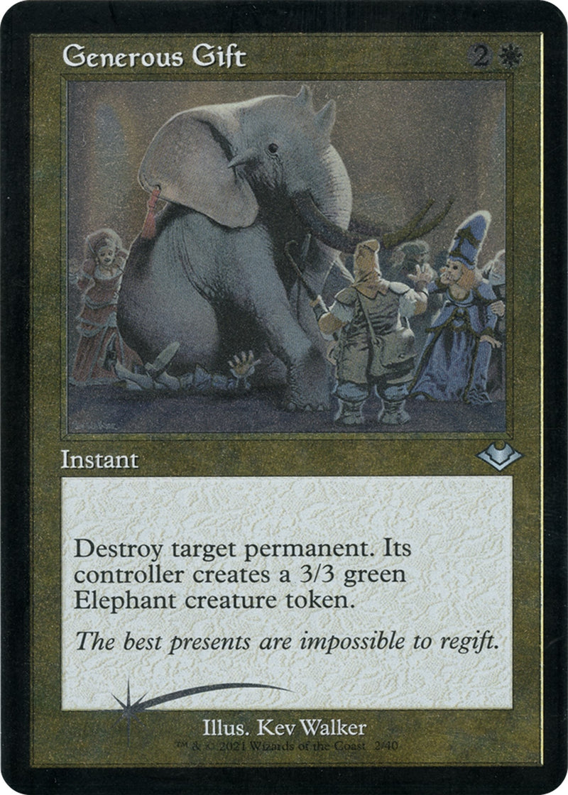 Generous Gift (Retro Frame) (Foil Etched) (2) (Modern Horizons)