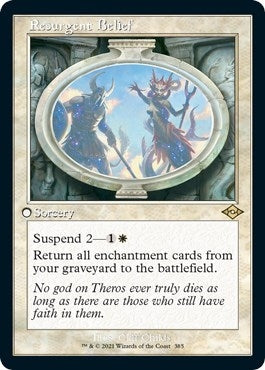 Resurgent Belief (Retro Frame) (Foil Etched) (385) (Modern Horizons 2)