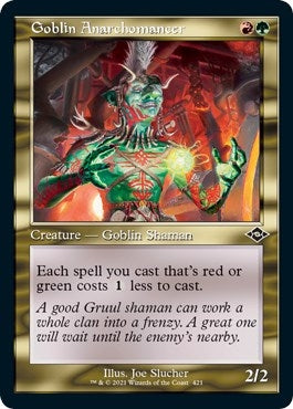 Goblin Anarchomancer (Retro Frame) (Foil Etched) (421) (Modern Horizons 2)