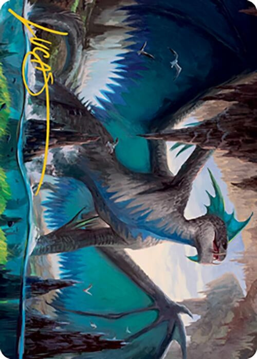 Murktide Regent Art Card (Gold-Stamped Signature) (20) (Art Series: Modern Horizons 2)