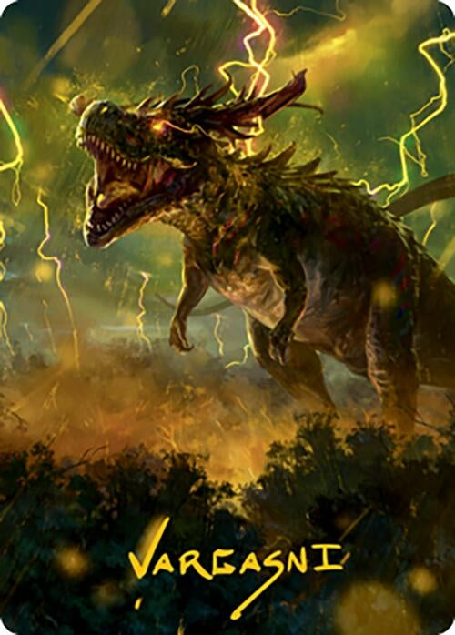 Thrasta, Tempest's Roar Art Card (42/81) (Gold-Stamped Signature) (42) (Art Series: Modern Horizons 2)