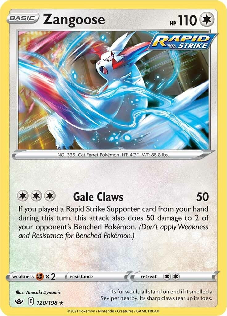 Image for Zangoose (120/198) (SWSH06: Chilling Reign) - Pokemon