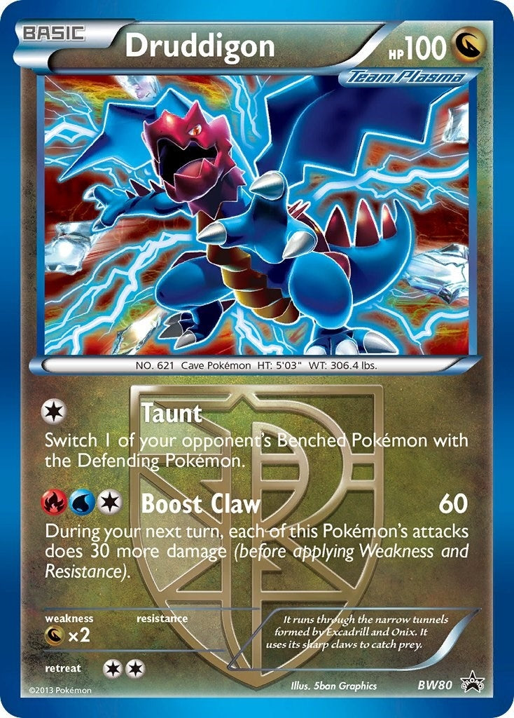 Image for Druddigon (Team Plasma) - BW80 (Cosmos Holo) (BW80) (Black and White Promos) - Pokemon