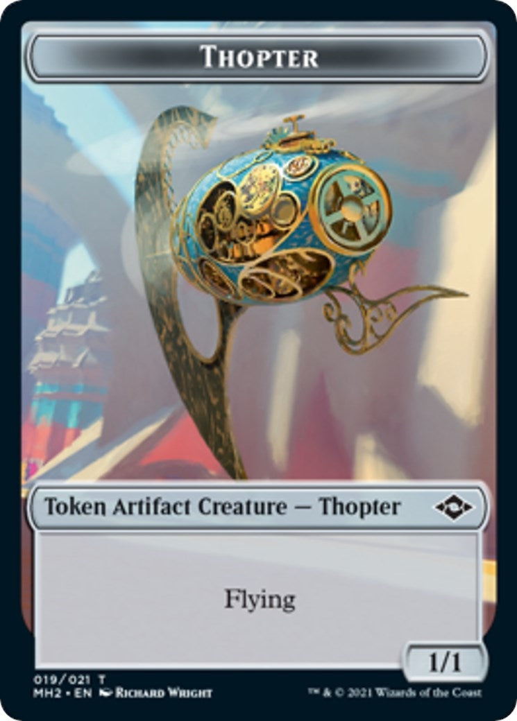 Thopter // Zombie Army Double-Sided Token (19 // 7) (Modern Horizons 2)