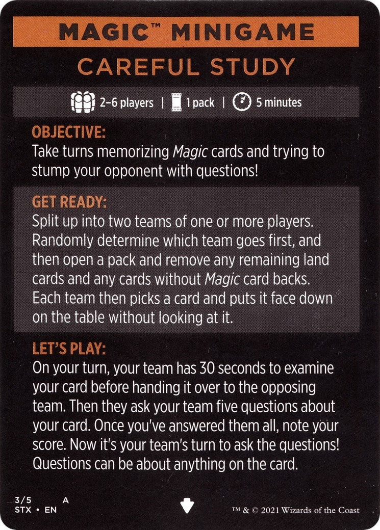 Magic Minigame: Careful Study (4) (Strixhaven: School of Mages)