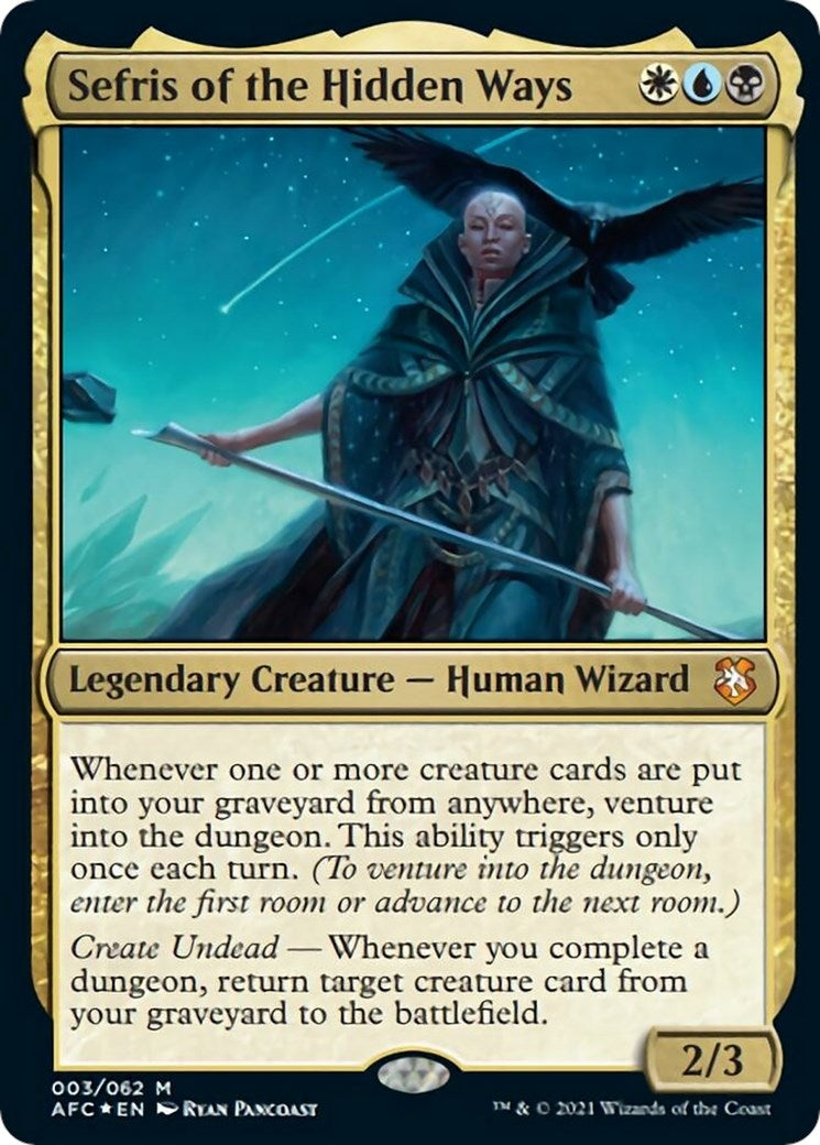Sefris of the Hidden Ways (Display Commander) - Thick Stock (3) (Commander: Adventures in the Forgotten Realms)