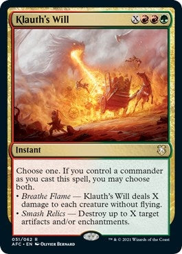 Klauth's Will (51) (Commander: Adventures in the Forgotten Realms)