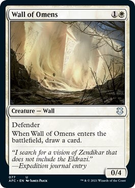 Wall of Omens (77) (Commander: Adventures in the Forgotten Realms)