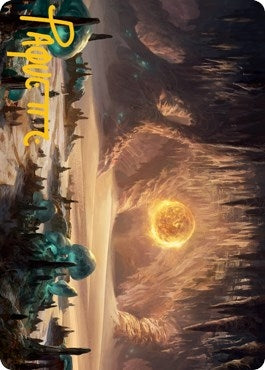 Plains (265) Art Card (Gold-Stamped Signature) (63) (Art Series: Adventures in the Forgotten Realms)