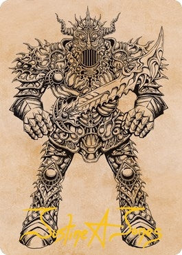 Iron Golem (Showcase) Art Card (Gold-Stamped Signature) (80) (Art Series: Adventures in the Forgotten Realms)