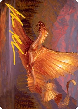 Adult Gold Dragon Art Card (Gold-Stamped Signature) (58) (Art Series: Adventures in the Forgotten Realms)
