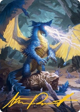 Blue Dragon Art Card (Gold-Stamped Signature) (73) (Art Series: Adventures in the Forgotten Realms)