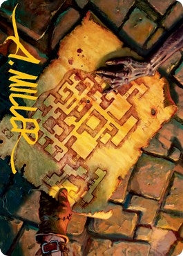 Dungeon Map Art Card (Gold-Stamped Signature) (57) (Art Series: Adventures in the Forgotten Realms)
