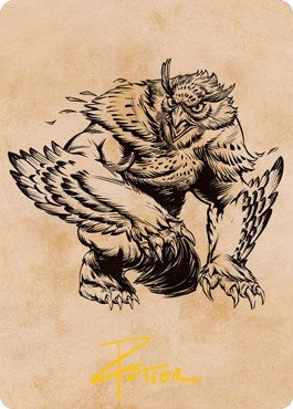 Owlbear (Showcase) Art Card (Gold-Stamped Signature) (76) (Art Series: Adventures in the Forgotten Realms)