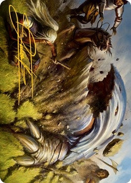 Bulette Art Card (Gold-Stamped Signature) (16) (Art Series: Adventures in the Forgotten Realms)