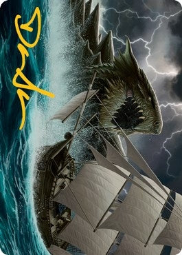 Dragon Turtle Art Card (Gold-Stamped Signature) (10) (Art Series: Adventures in the Forgotten Realms)
