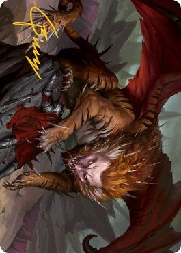 Manticore Art Card (Gold-Stamped Signature) (6) (Art Series: Adventures in the Forgotten Realms)