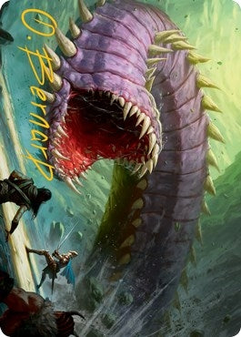 Purple Worm Art Card (Gold-Stamped Signature) (3) (Art Series: Adventures in the Forgotten Realms)