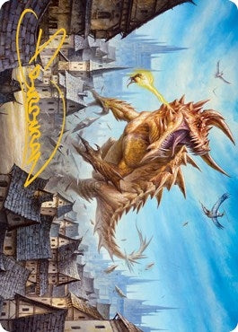 Tarrasque Art Card (Gold-Stamped Signature) (19) (Art Series: Adventures in the Forgotten Realms)