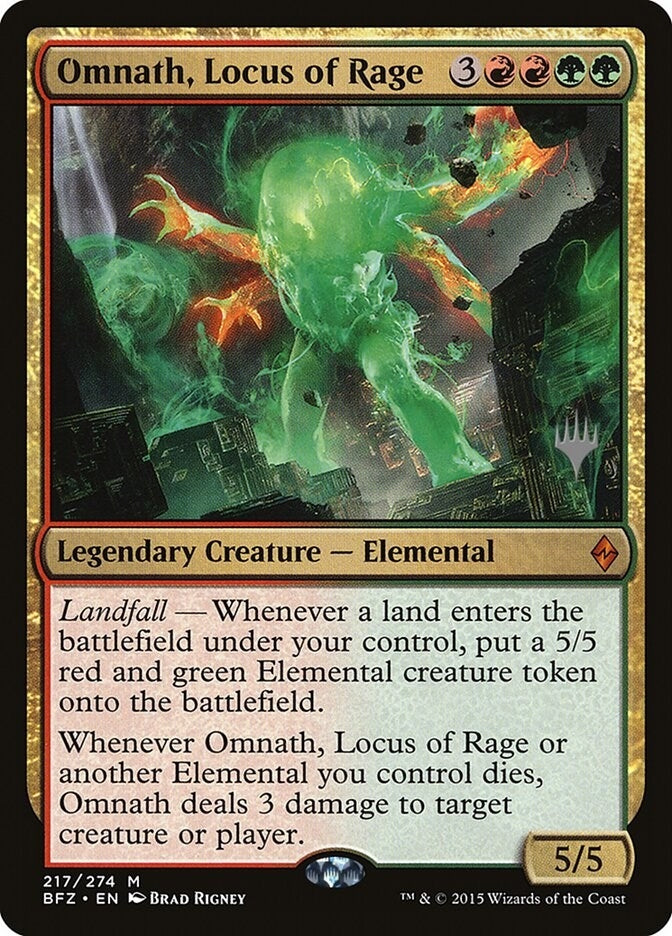 Omnath, Locus of Rage (217) (Promo Pack: Adventures in the Forgotten Realms)
