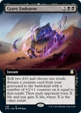 Grave Endeavor (Extended Art) (293) (Commander: Adventures in the Forgotten Realms)