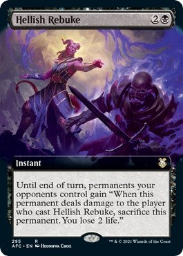 Hellish Rebuke (Extended Art) (295) (Commander: Adventures in the Forgotten Realms)