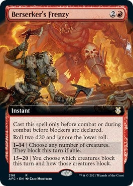 Berserker's Frenzy (Extended Art) (298) (Commander: Adventures in the Forgotten Realms)