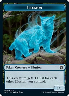 Illusion // Champion of Wits Double-Sided Token (3 // 4) (Commander: Adventures in the Forgotten Realms)