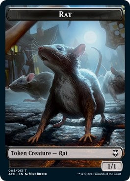 Rat // Zombie Double-Sided Token (5 // 9) (Commander: Adventures in the Forgotten Realms)